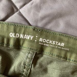 Old Navy Olive Rockstar Jeans - Mid Rose - 18